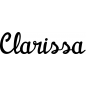 Mobile Preview: Clarissa - Schriftzug aus Birke-Sperrholz