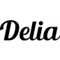 Preview: Delia - Schriftzug aus Birke-Sperrholz