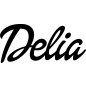 Preview: Delia - Schriftzug aus Birke-Sperrholz