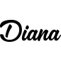 Preview: Diana - Schriftzug aus Birke-Sperrholz