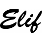 Preview: Elif - Schriftzug aus Birke-Sperrholz