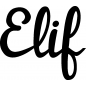 Preview: Elif - Schriftzug aus Birke-Sperrholz