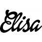 Mobile Preview: Elisa - Schriftzug aus Birke-Sperrholz