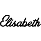Preview: Elisabeth - Schriftzug aus Birke-Sperrholz