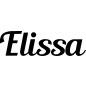 Preview: Elissa - Schriftzug aus Birke-Sperrholz