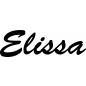 Preview: Elissa - Schriftzug aus Birke-Sperrholz