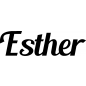 Preview: Esther - Schriftzug aus Birke-Sperrholz