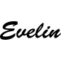 Preview: Evelin - Schriftzug aus Birke-Sperrholz