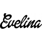Preview: Evelina - Schriftzug aus Birke-Sperrholz