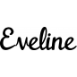 Mobile Preview: Eveline - Schriftzug aus Birke-Sperrholz
