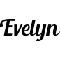 Preview: Evelyn - Schriftzug aus Birke-Sperrholz