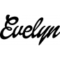 Preview: Evelyn - Schriftzug aus Birke-Sperrholz