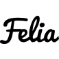 Preview: Felia - Schriftzug aus Birke-Sperrholz