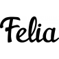 Preview: Felia - Schriftzug aus Birke-Sperrholz