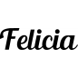 Mobile Preview: Felicia - Schriftzug aus Birke-Sperrholz