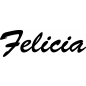 Mobile Preview: Felicia - Schriftzug aus Birke-Sperrholz