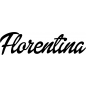 Preview: Florentina - Schriftzug aus Birke-Sperrholz