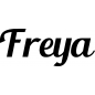 Preview: Freya - Schriftzug aus Birke-Sperrholz