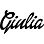 Preview: Giulia - Schriftzug aus Birke-Sperrholz