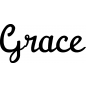 Preview: Grace - Schriftzug aus Birke-Sperrholz
