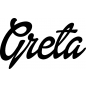 Preview: Greta - Schriftzug aus Birke-Sperrholz