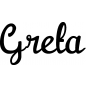 Preview: Greta - Schriftzug aus Birke-Sperrholz