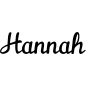 Mobile Preview: Hannah - Schriftzug aus Birke-Sperrholz