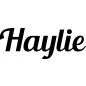 Preview: Haylie - Schriftzug aus Birke-Sperrholz