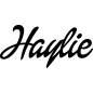 Preview: Haylie - Schriftzug aus Birke-Sperrholz