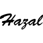 Mobile Preview: Hazal - Schriftzug aus Birke-Sperrholz