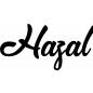 Mobile Preview: Hazal - Schriftzug aus Birke-Sperrholz