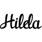 Preview: Hilda - Schriftzug aus Birke-Sperrholz