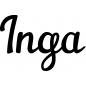 Preview: Inga - Schriftzug aus Birke-Sperrholz