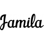 Preview: Jamila - Schriftzug aus Birke-Sperrholz