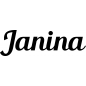 Preview: Janina - Schriftzug aus Birke-Sperrholz