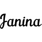 Preview: Janina - Schriftzug aus Birke-Sperrholz