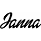 Preview: Janna - Schriftzug aus Birke-Sperrholz