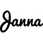 Preview: Janna - Schriftzug aus Birke-Sperrholz