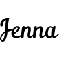 Preview: Jenna - Schriftzug aus Birke-Sperrholz