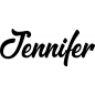 Mobile Preview: Jennifer - Schriftzug aus Birke-Sperrholz