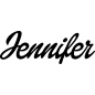 Mobile Preview: Jennifer - Schriftzug aus Birke-Sperrholz