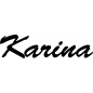 Preview: Karina - Schriftzug aus Birke-Sperrholz