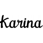 Preview: Karina - Schriftzug aus Birke-Sperrholz