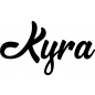 Preview: Kyra - Schriftzug aus Birke-Sperrholz
