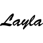Preview: Layla - Schriftzug aus Birke-Sperrholz