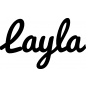 Preview: Layla - Schriftzug aus Birke-Sperrholz