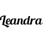 Preview: Leandra - Schriftzug aus Birke-Sperrholz