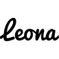 Preview: Leona - Schriftzug aus Birke-Sperrholz