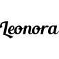 Preview: Leonora - Schriftzug aus Birke-Sperrholz