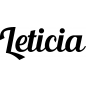 Preview: Leticia - Schriftzug aus Birke-Sperrholz